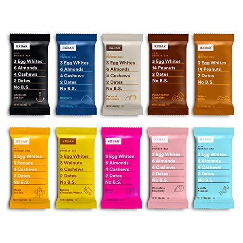 RXBAR RXBAR Protein Bar, Variety Pack, 10 Flavors, 55oz Box (30 Bars)