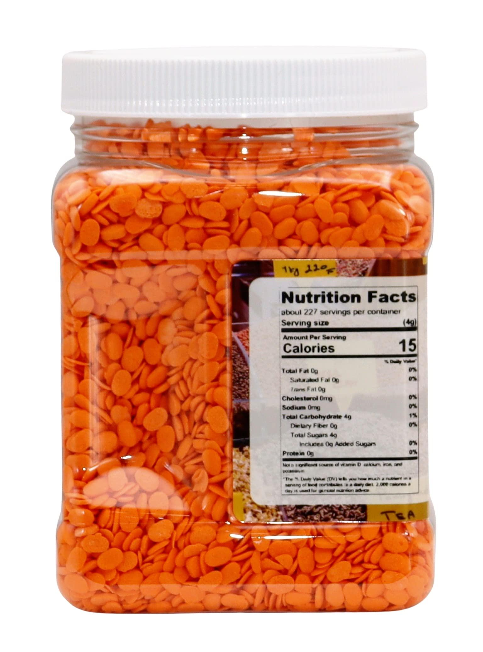 WinCrest Bulk Foods Fall & Halloween Sprinkle Mix || Jimmies || Edible Baking Decoration (Mini Orange Pumpkin Shapes)