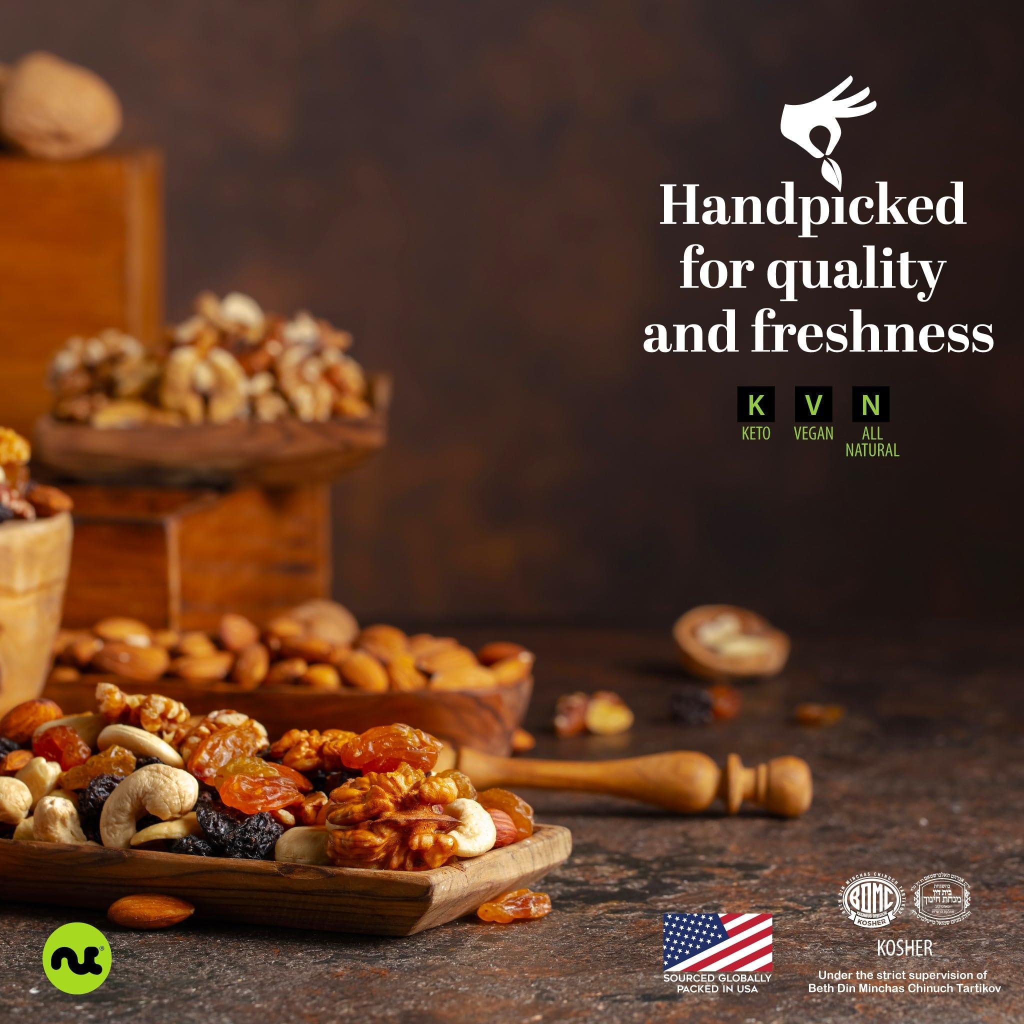 Nut Cravings NUT CRAVINGS Dry Fruits - Sun Dried Jumbo Medjool Dates, No Sugar Added (16oz - 1 LB) Packed Fresh in Resealable Bag - Sweet Snack, Healthy Food, All Natural, Vegan, Kosher Certified