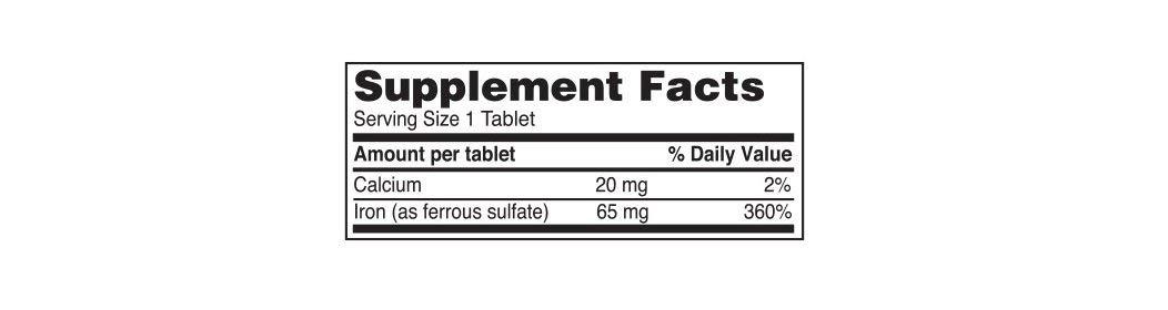 Reliable-1 Laboratories Ferrous Sulfate 325mg Iron Supplement (2-PACK) | Iron Pills | | 100 Iron Tablets per Bottle, 2-Pack