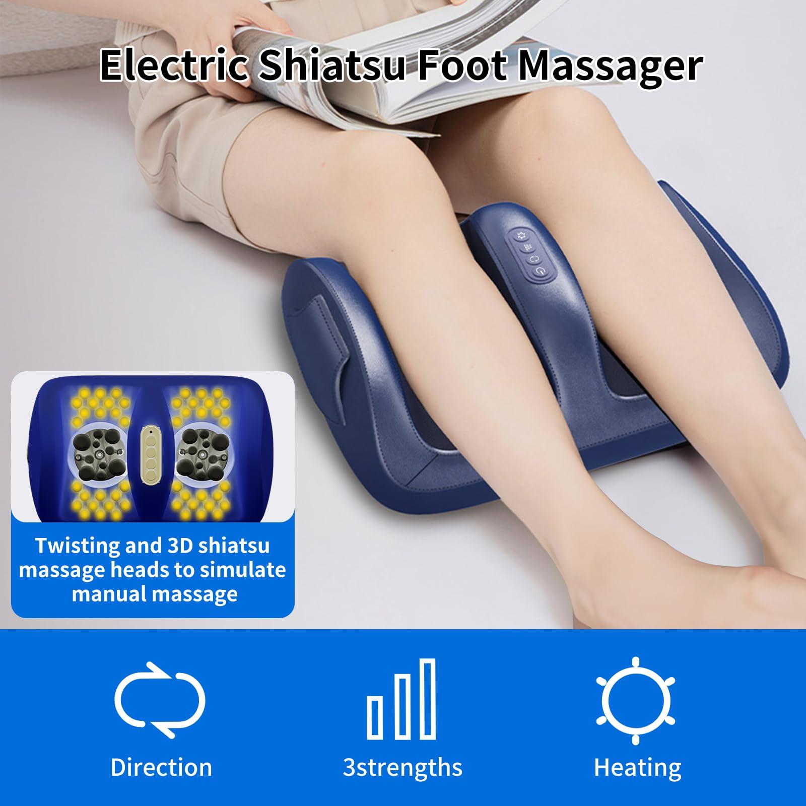 HMMSYLVA HMMSYLVA Shiatsu Foot Massager Electric Feet Massage with Heat and Deep Tissue Kneading for Stress Relief, Deep Rolling Massage, Promotes Blood Circulation, Gifts for Women&Men