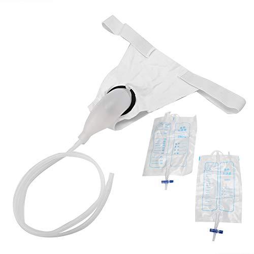 QiaNgshuAikj Portable Urinal, External Catheter for Men Male Catheter Men Urine Bag Mens Urinals Male Urinary Sheath Reusable Male Comfort Fit for Urinary Incontinence with Spill Proof Collection Bag (Male)