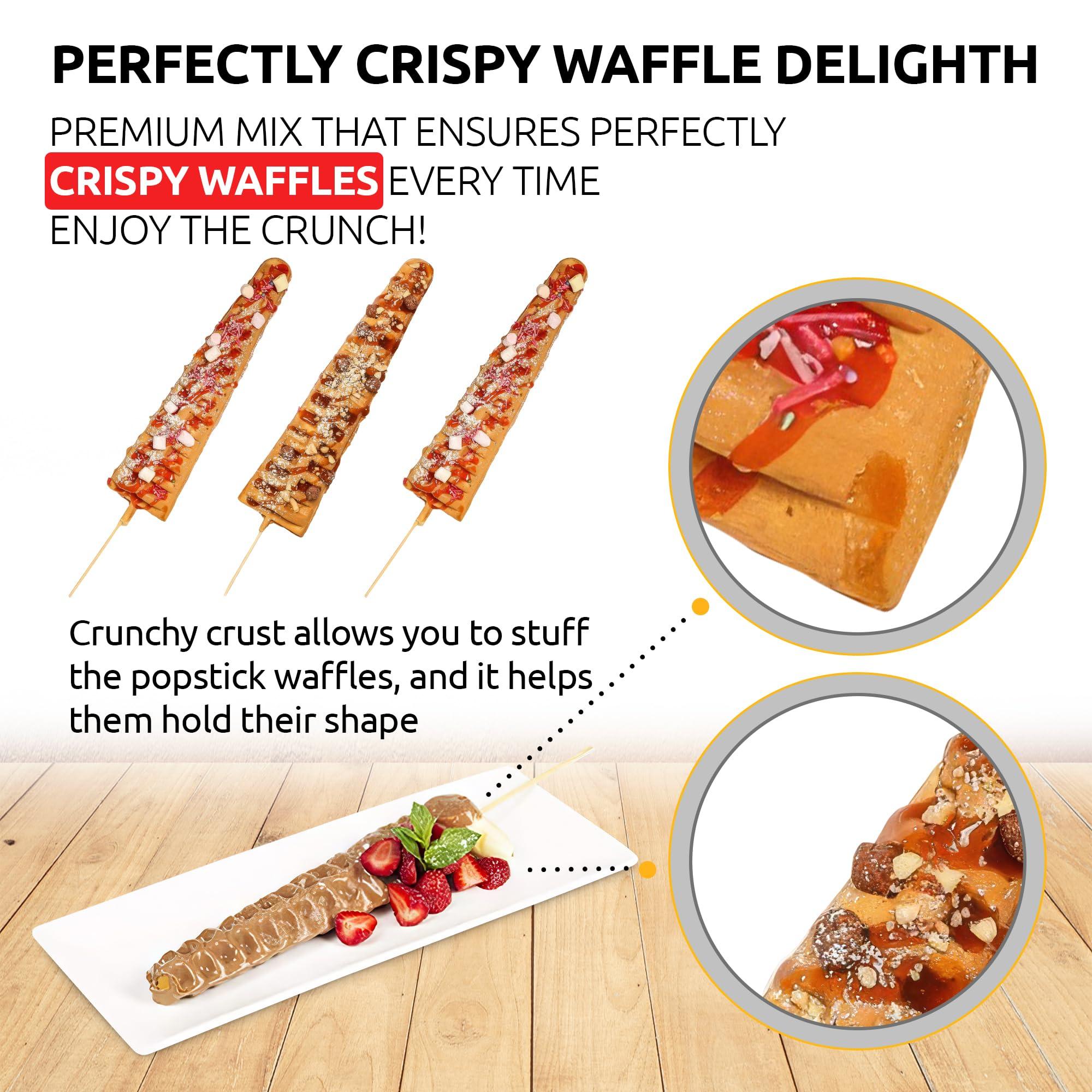 MIXES OLDSOUL OldSoul Professional Popstick Waffle Mix | Stick Waffles Dough Mix | Vanilla Flavor | 112 Waffles | 5 Lbs (5 Lbs, Traditional)