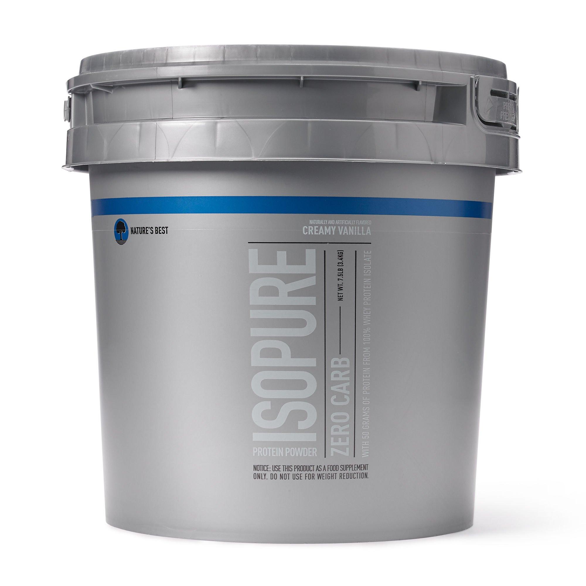 Isopure Isopure Zero Carb 100% Pure Whey Isolate Protein Powder, Lactose Free, Gluten Free, With Vitamins, Creamy Vanilla, 25g Protein Per Serving, 7.5 Lbs, 110 Servings (Packaging May Vary)