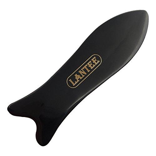 Lantee Lantee Chinese Gua Sha Scraping Massage Tools Kit, Hand Made Buffalo Horn Guasha Scraper Board for Facial/Ankle/Neck/Muscle Scraping