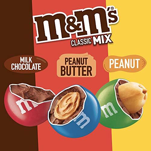 M&M's M&M'S Classic Mix Chocolate Candy Sharing Size Bag, Milk Choc Peanut Butter&Peanut, 8.3 Ounce