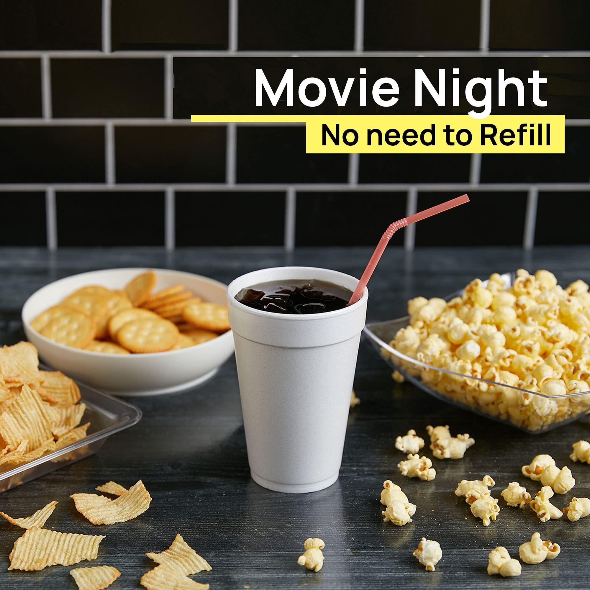 Shop Square 16 Oz Disposable Foam Cups (50 Pack), White Foam Cup Insulates Hot & Cold Beverages, Made in the USA, To-Go Cups - for Coffee, Tea, Hot Cocoa, Soup, Broth, Smoothie, Soda, Juice