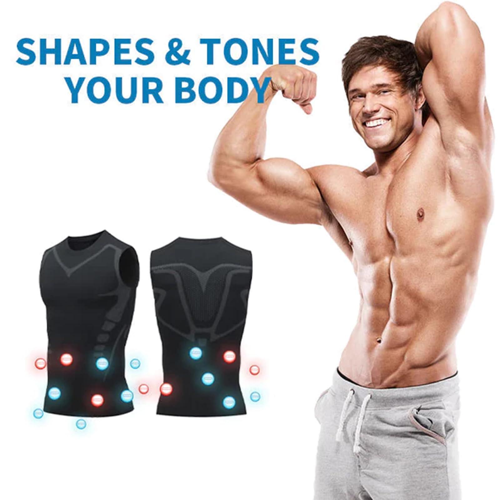 Beercaar Energxcel Ionic Shaping Vest, Buhooh 2023 New Version Ionic Shaping Vest, Comfortable and Breathable (Black+White, 3XL)