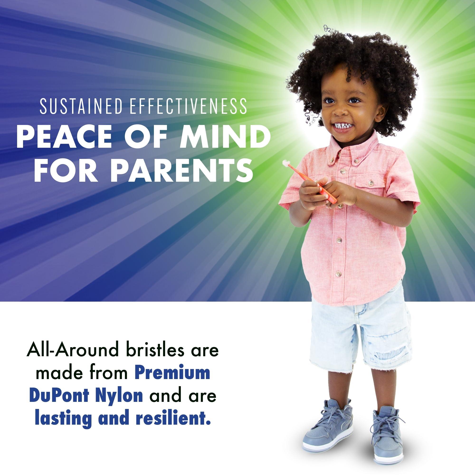 Brilliant Brilliant Oral Care Child Toothbrush with Soft Bristles and Round Head, for a Kid Approved, Easy to Use All-Around Clean Mouth, Ages 2-5 Years, Pink Lime Lilac, 3 Pack