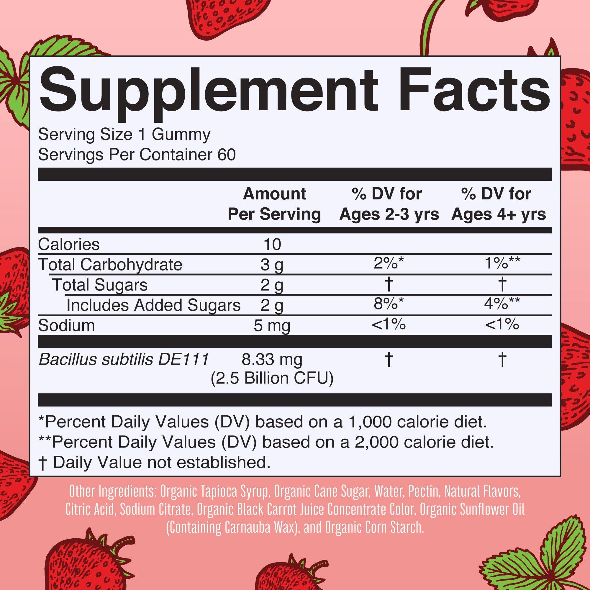 MaryRuth Organics MaryRuth Organics Multivitamin and Probiotic Gummies (Strawberry) for Kids | Clean Label Project Verified | Vitamins for Gut Health, Immunity, & Overall Wellness | Vegan, Non-GMO, Gluten Free