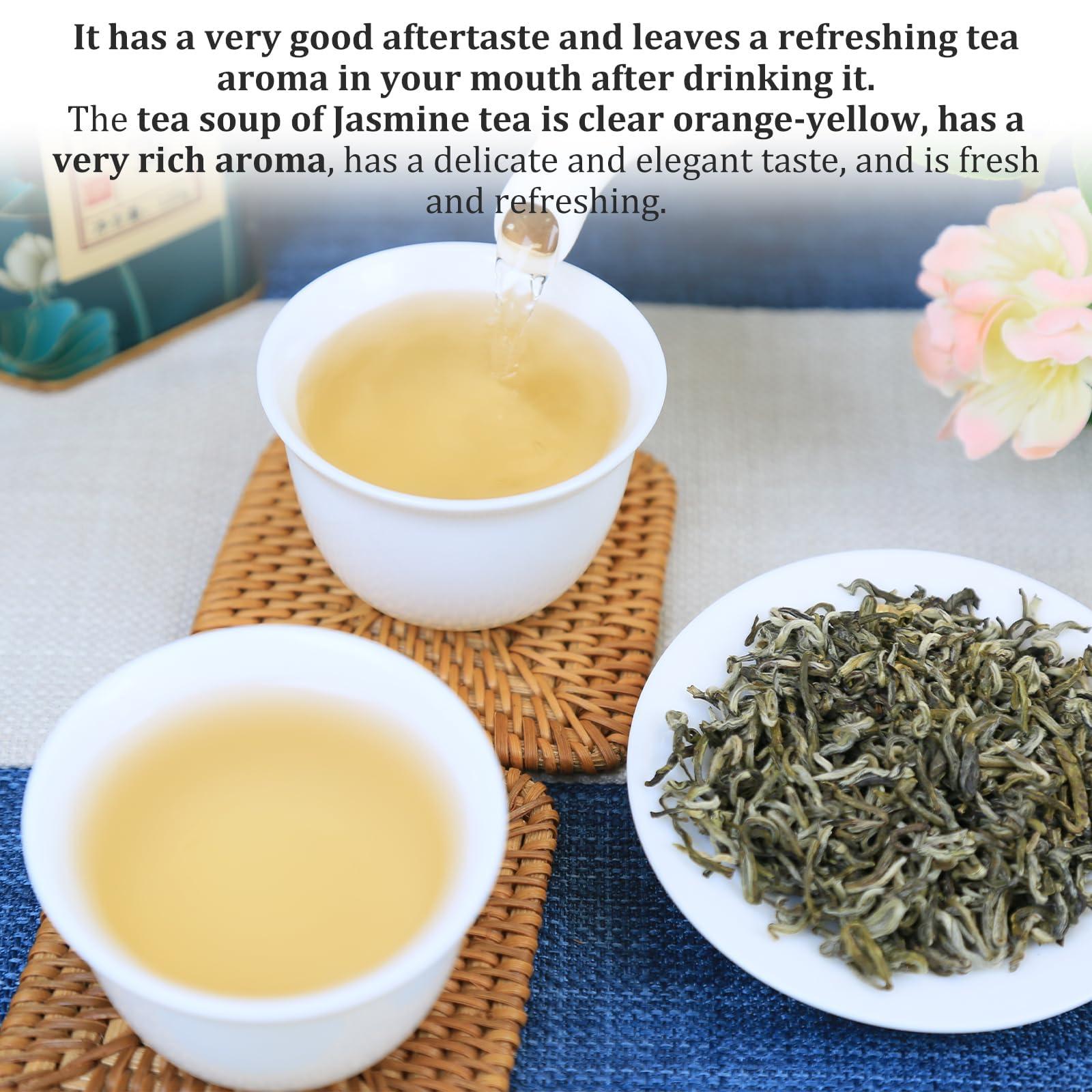 XIXICHA XIXICHA Jasmine Tea Loose Leaf Grade AAA Jasmine Green Tea Chinese Tea Green Tea New Tea Premium Chinese Jasmine Tea 4.23oz/120g