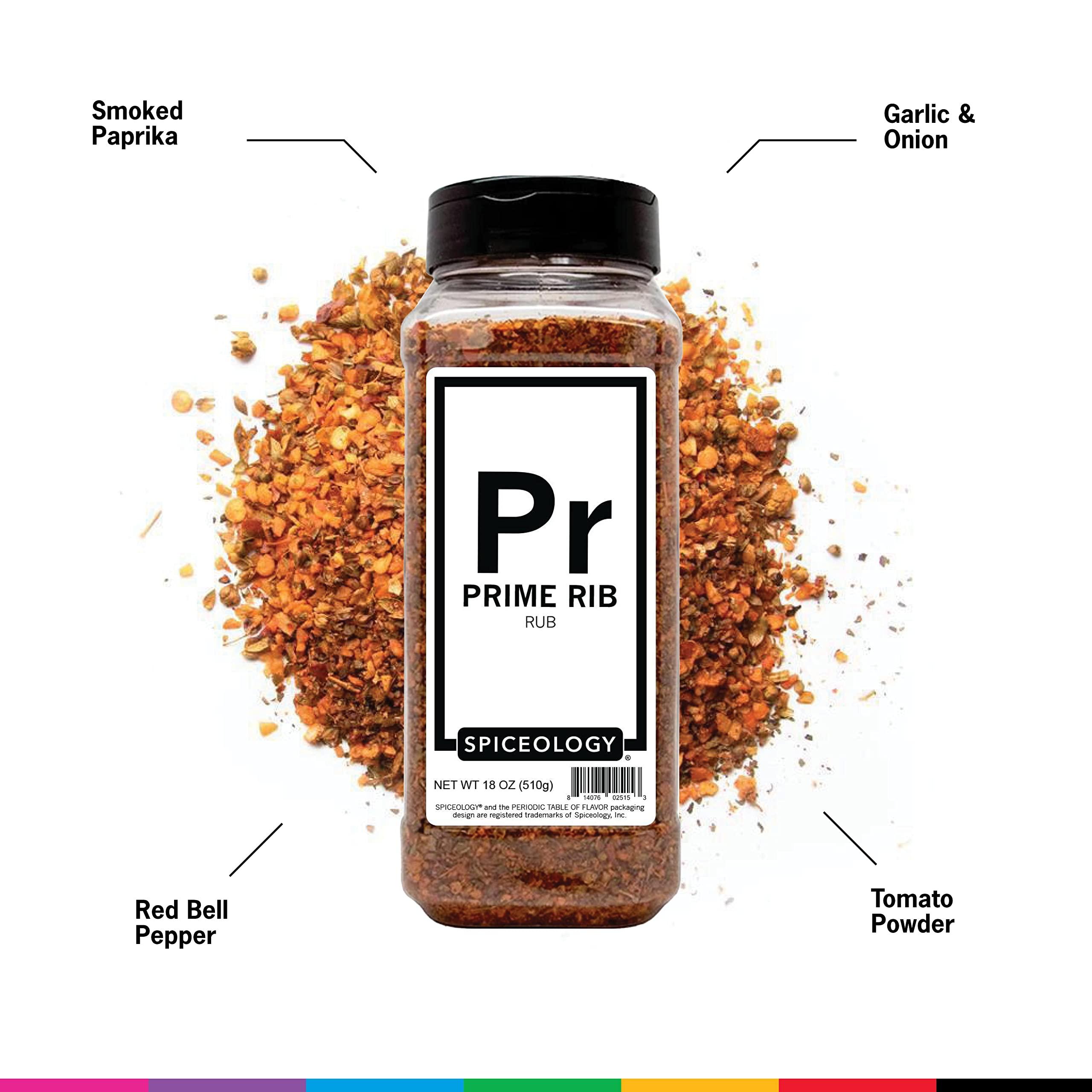 Spiceology Spiceology Prime Rib Rub Bold, Savory Seasoning with Garlic, Smoked Paprika & Tomato Perfect for Prime Rib, Steak, Brisket, Ribs, Pork & Vegetables BBQ & Grilling Essential 18 ounces