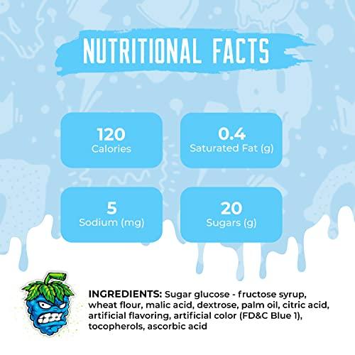 SOUR STRIPS Sour Strips Raspberry Flavored Sour Candy Strips, Deliciously Sour Chewy Candy Belts, Vegetarian Candies, 12 Strips per Pack, 2 Pack