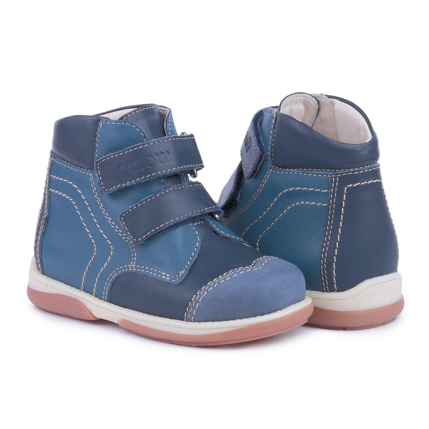 Memo Memo Kids Orthopedic Corrective High-Top Ankle Support AFO Brace-Like Shoes for Arch Supports to Treat and Prevent Tip Toe Walking Flat Feet in Toddler Boys, Navy Blue, 24 (8 M US Toddler)
