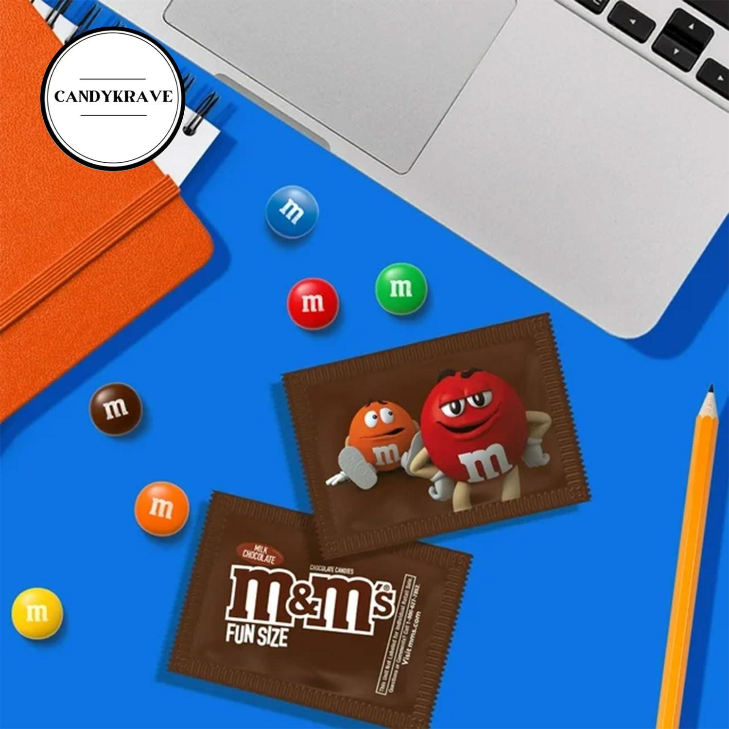 CandyKrave M n M\'s Milk Chocolate Candy - 2 lbs Fun Size Candy Pack - Individually Wrapped Candy for Freshness - Colorful Delicious Sweets for Kids, Adults, Pantry, Office & Birthdays