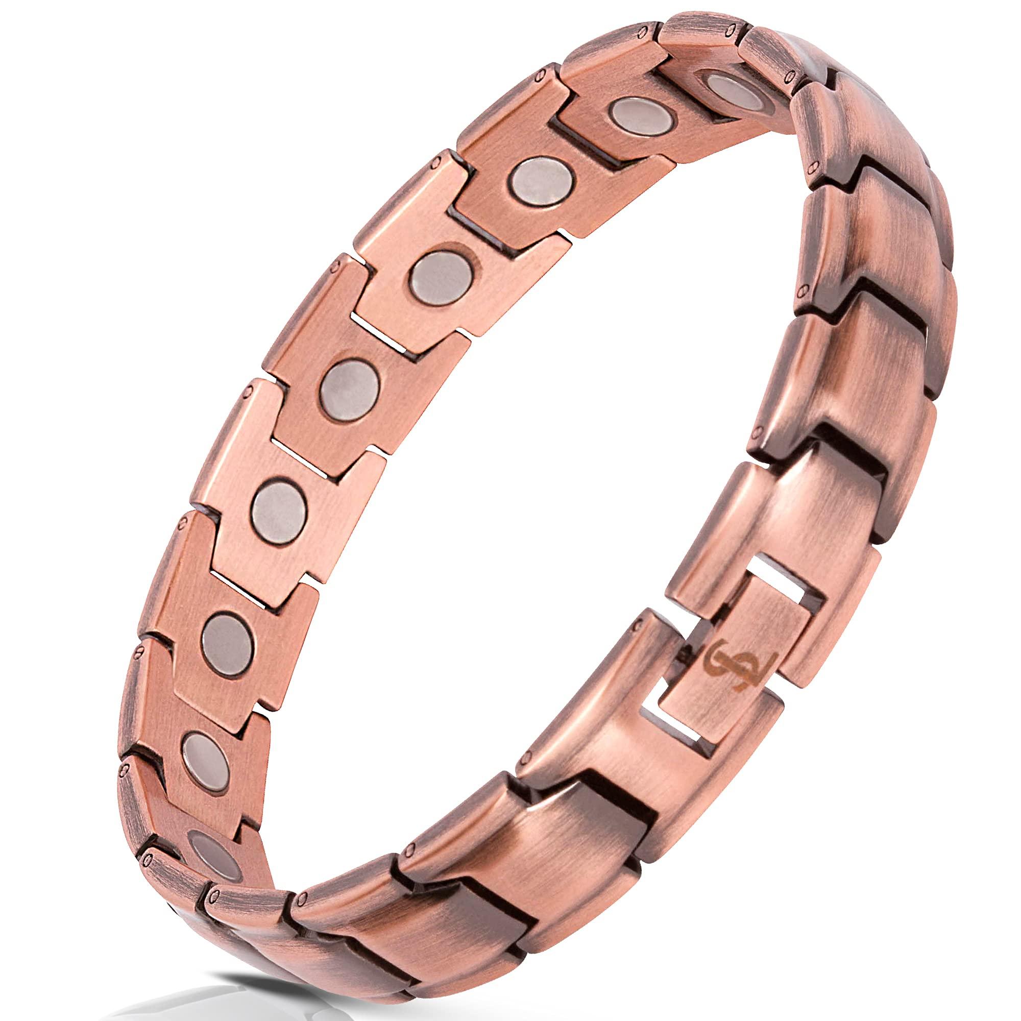 Smarter LifeStyle Smarter LifeStyle Elegant Copper Magnetic Bracelet for Men, Adjustable Bracelet Length with Sizing Tool for Perfect Fit, Magnetic Bracelets for Men, Mens Copper Bracelet