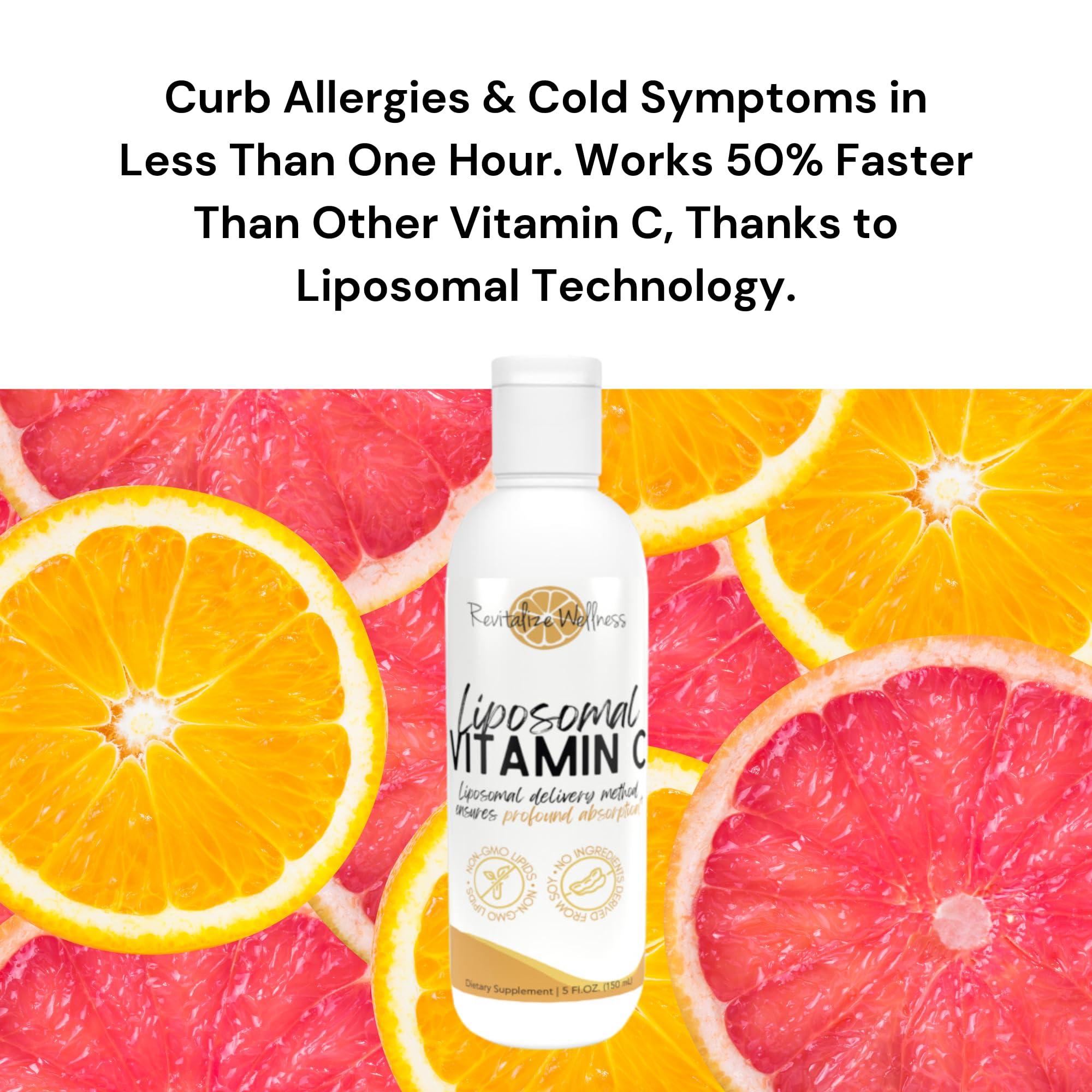 Revitalize Wellness Revitalize Wellness Liposomal Vitamin C | 1,000 mg Vitamin C | Profound Absorption, Pure, Corn Free, & GMO-Free | 30 Servings