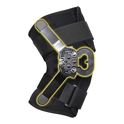 Brace Direct Brace Direct Internal Deluxe Hinged Knee Brace for Knee Pain with Adjustable Compression Wrap & Open Patella -Range of Motion Stabilizer Helps Joint Pain, Meniscus Tears, Arthritis, ACL, PCL & MCL