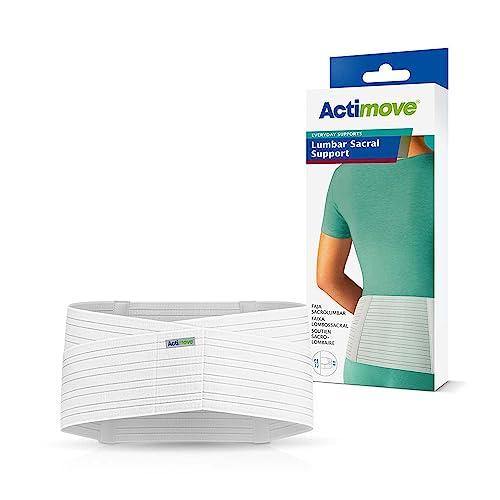 Actimove Actimove Everyday Supports Back Brace for Men & Women | Lumbar Sacral Support Belt for Lumbar Lower Back Support Belt for Sciatica, Herniated Disc, Scoliosis Back Pain Relief | White, 8\" H, 2X-Large