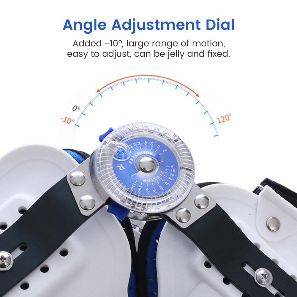 GARCAN Knee Joint Fixed Brace Full Leg Brace Adjustable Knee Support Immobilizer Breathable Thigh Knee Ankle Foot Supports Orthosis Soft and Breathable Helps to Improve Balance Leg Stre,Right,L