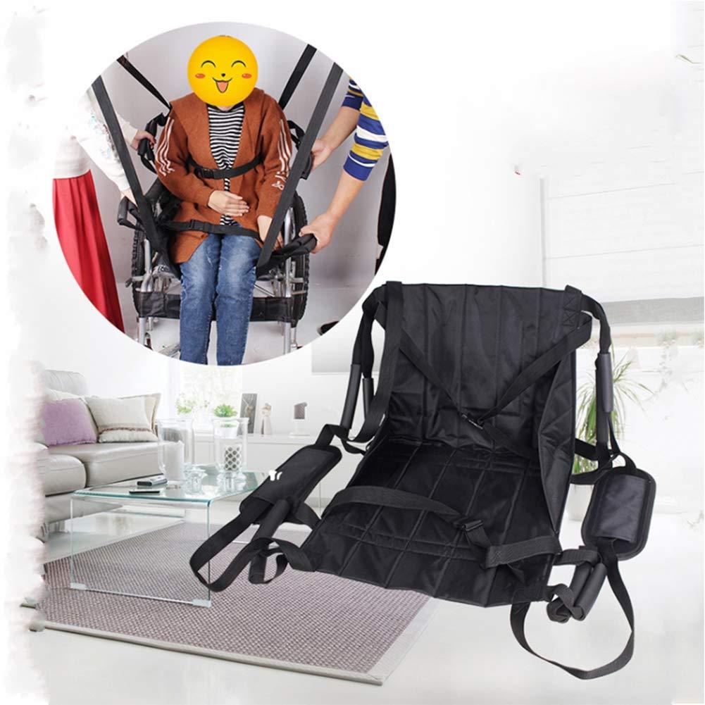 YUSIWOAL Patient Lift Stair Slide Board Transfer Emergency Evacuation Chair Wheelchair Seat Belt Lifting Sling Sliding Transferring Disc Use for Seniors,Bedridden,Disabled,Obesity ( Color : Black , Size : A )