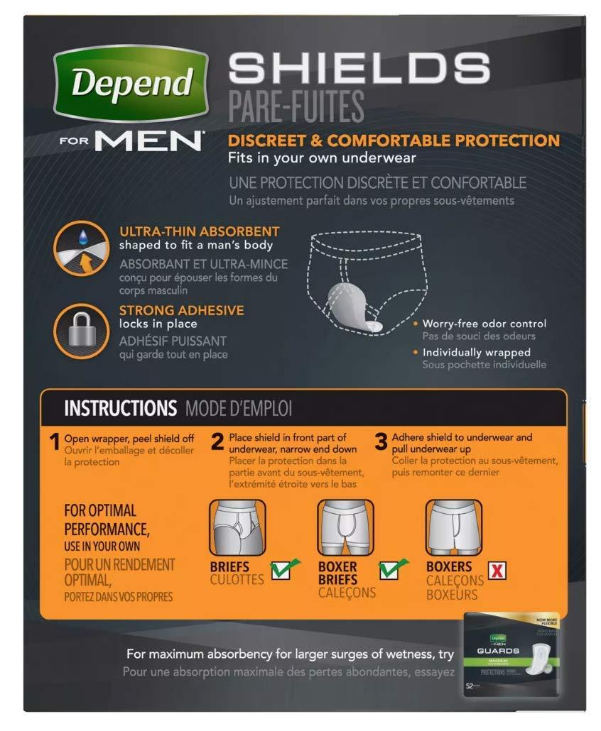 Dependsmen DependsMen Incontinence Shields/Pads Light Absorbency - 1 Box