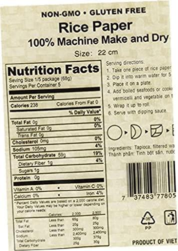 Three Ladies Three Ladies 2 Packs Square Rice Paper Wrappers (22cm) .3 pack