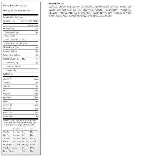 Quaker Quaker Instant Oatmeal - Apple & Cinnamon, Heart Healthy Oatmeal, 10-count box, (Pack of 2)