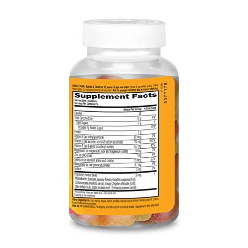 Airborne Airborne Vitamin C 750mg (per serving) - Assorted Fruit Gummies (42 count in a bottle), Gluten-Free Immune Support Supplement With Vitamins C E, Selenium