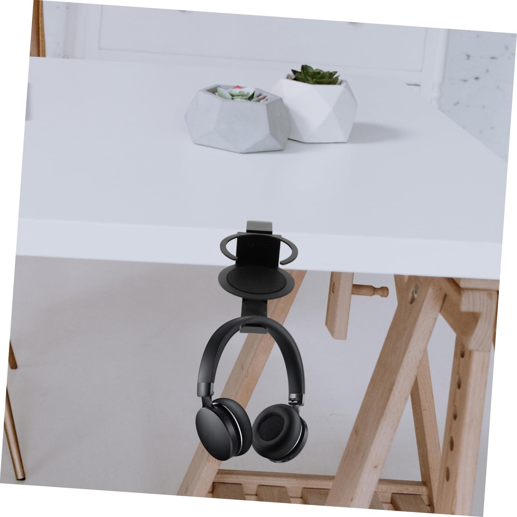 RORPOIR RORPOIR PC Headphone Hanger Computer Accessories Stand Gaming Cupholder Office Gamer Utensil Headset Headphones Holder Desktop Accessories Desk Cup Holder Clamp Aluminum Alloy Black