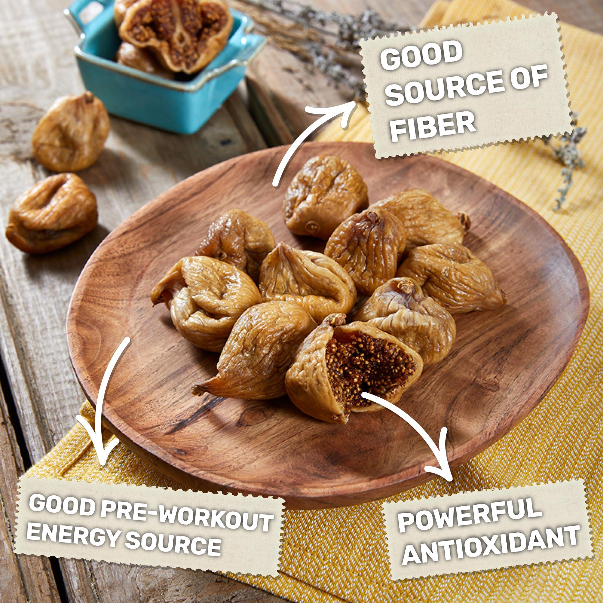 Happy Village Organic Turkish Dried Figs, No Sugar Added Dried Fruit | Happy Village | 20 OZ Fresh Packed - Unsweetened Unsulfured Fruits - Sun Dry Smyrna Fig