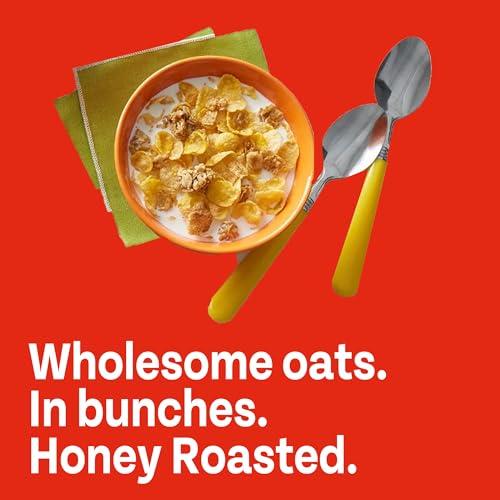 Post Post Honey Bunches of Oats Honey Roasted Breakfast Cereal, Honey Oats Cereal with Granola Clusters, Small Cereal Cup Size for Easy On-The-Go Breakfast, 2 OZ Cereal Cup (Pack of 12)
