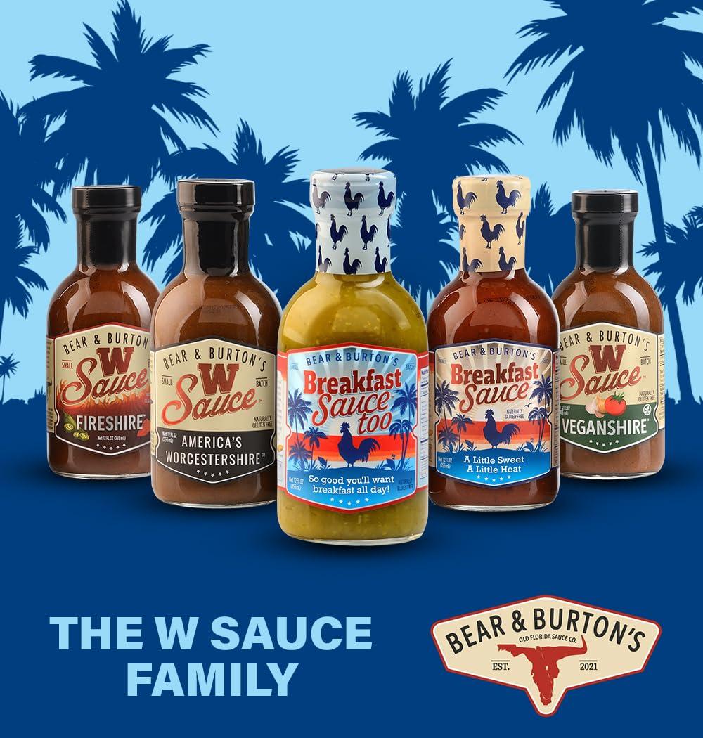 Old Florida Sauce Co. Bear and Burton\'s Breakfast Sauce Too | A Medium Heat Sauce from the Makers of W Sauce | 12 Fl Oz
