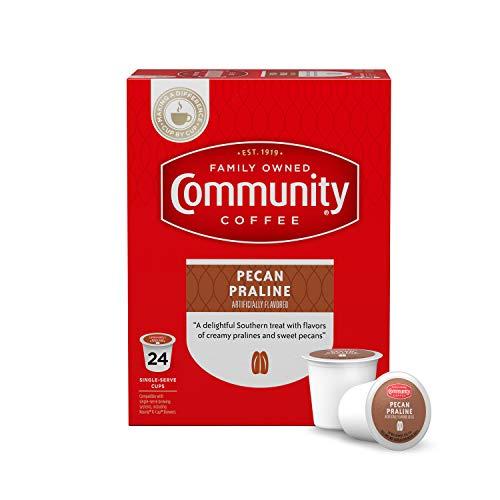 Community Coffee Community Coffee Pecan Praline Flavored 96 Count Coffee Pods, Medium Roast, Compatible with Keurig 2.0 K-Cup Brewers, 24 Count (Pack of 4)