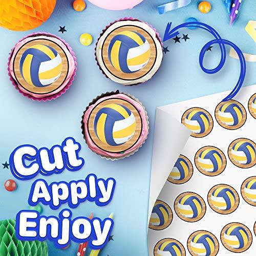 30 x Edible Cupcake Toppers Themed of Volleyball Collection of Edible