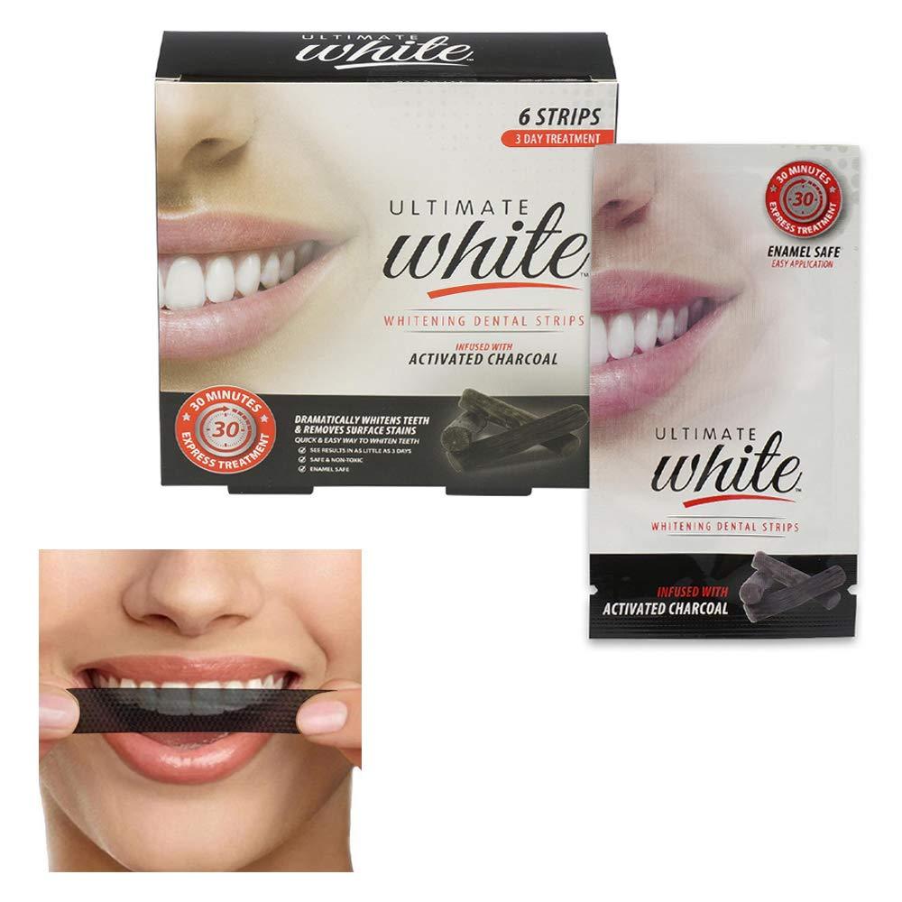 NineLife Basics 6 Teeth Whitening Strips Charcoal Strips Dental Whitener Tooth Whitening Strip