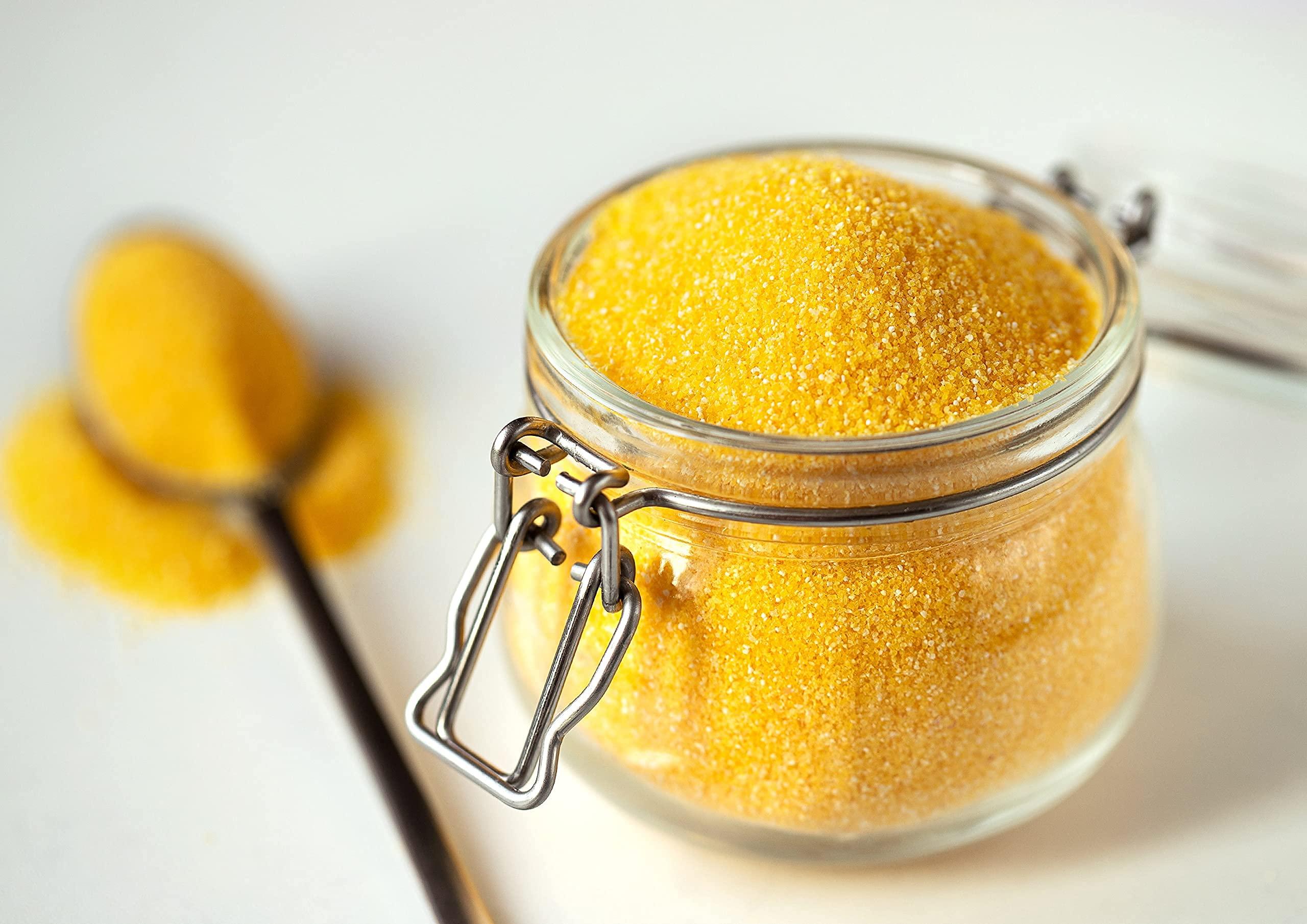 Food to Live Food to Live Organic Yellow Polenta, 20 Pounds - Non-GMO Yellow Corn Grits, Ground Cornmeal, Quick Cooking, Vegan, Kosher, Bulk, For Hot Cereal and Porridge. Low Sodium, Milled Maize, Corn Meal