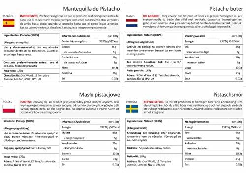 Nutural World Nutural World - Smooth Pistachio butter 6 Oz (170g) - 100% pure single ingredient - Great Taste Award winner
