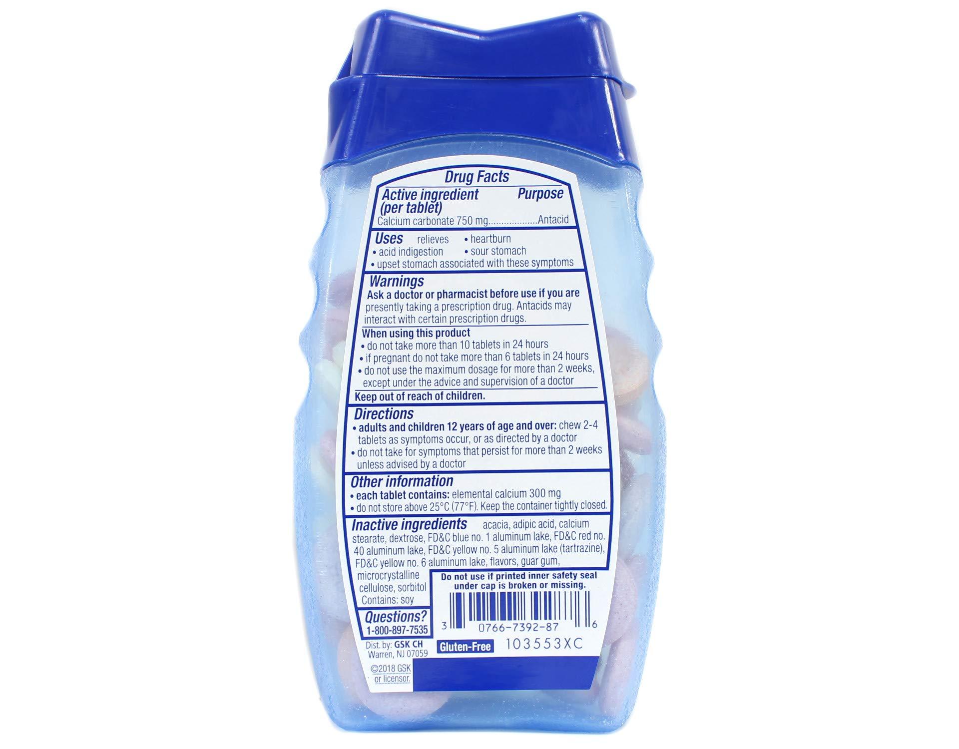 Marble Medical PACK OF 3 EACH TUMS SMOOTHIES ASST FRUT 60TB PT#766739287