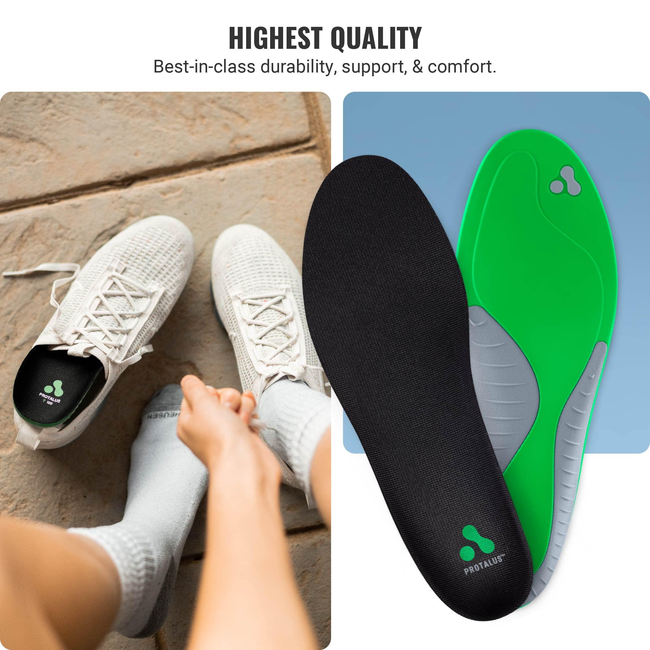 Protalus Protalus T-100 Elite - Patented Stress Relief Replacement Shoe Inserts, Improved Comfort, Relieve Plantar Fasciitis, Anti Fatigue, Alignment Improving Shoe Insoles, Men\'s 8.5