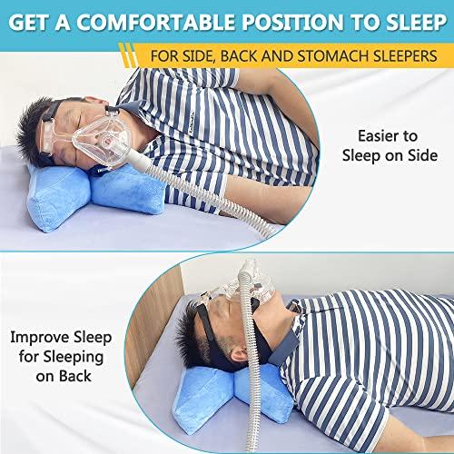 Zelen Zelen CPAP Pillow for Side Sleeper CPAP Nasal Pillows Side Sleeping CPAP Mask Pillow for Stomach Sleeper Comfort CPAP Sleep Pillow for CPAP Users - Reduces Mask Pressure & Air Leaks