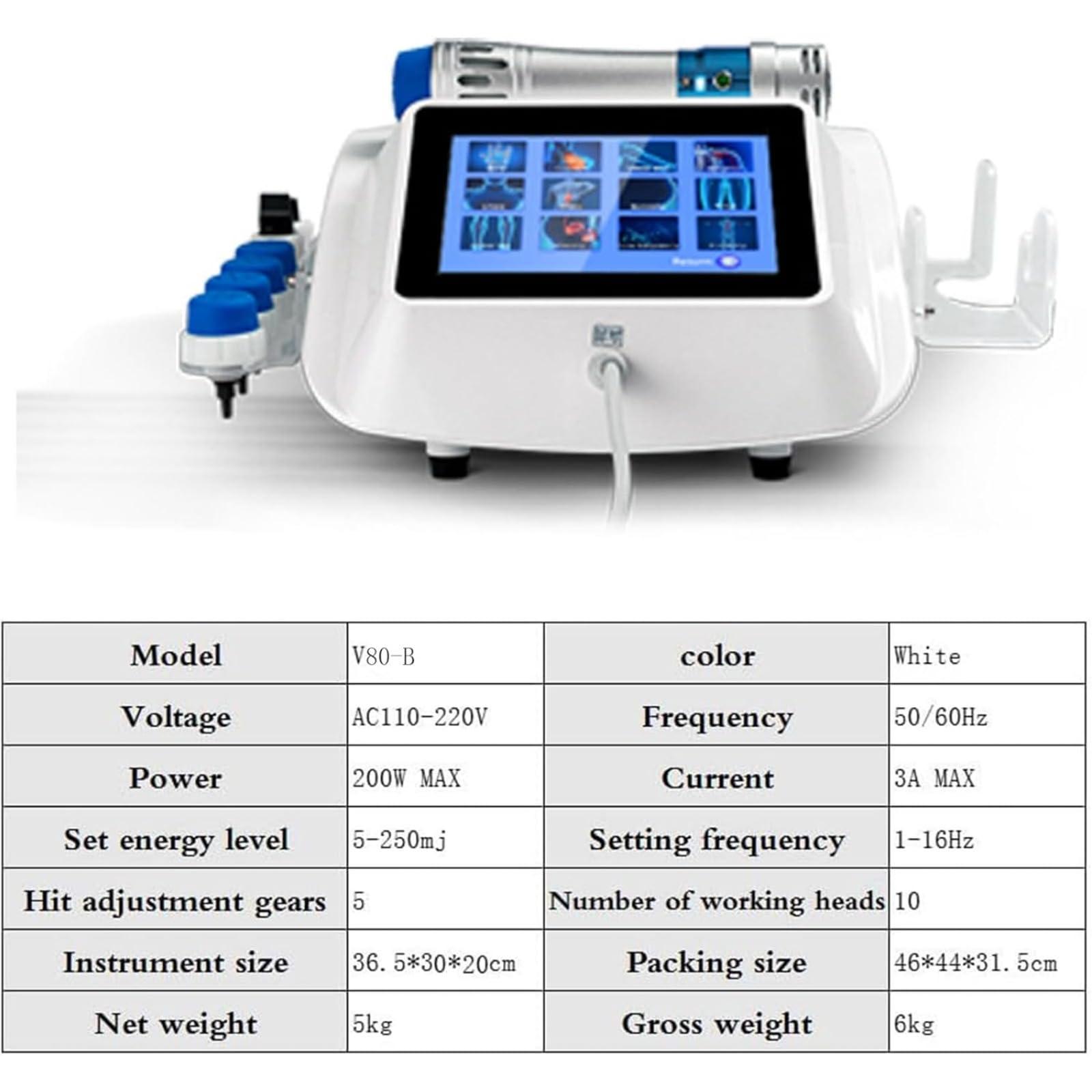 AECEVAN Shockwave Therapy Machine Extracorporeal ESWT Shockwave Therapy Machine for Joint and Muscle Pain Relief ED Treatment, Muscle and Bone Tissue Regeneration No Side Effects (A)