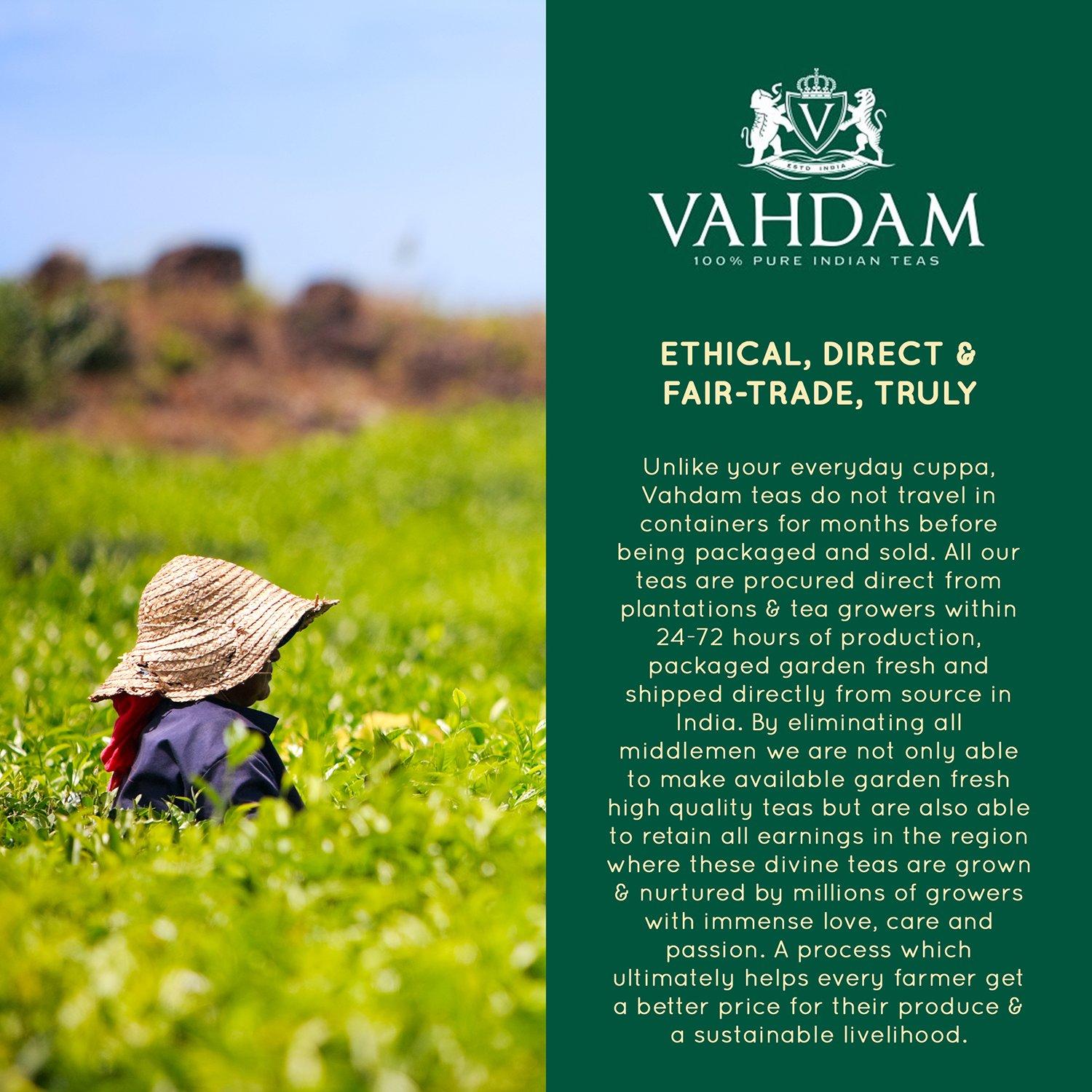 Vahdam Teas Vahdam Premium CTC Assam Black Tea & English Breakfast Tea- Strong, Full Bodied, Bold,& Delicious| Perfect for Kombucha, Indian Tea, Iced Tea & Irish Breakfast Tea (Assam CTC Tea, Bulk Pack 226g)