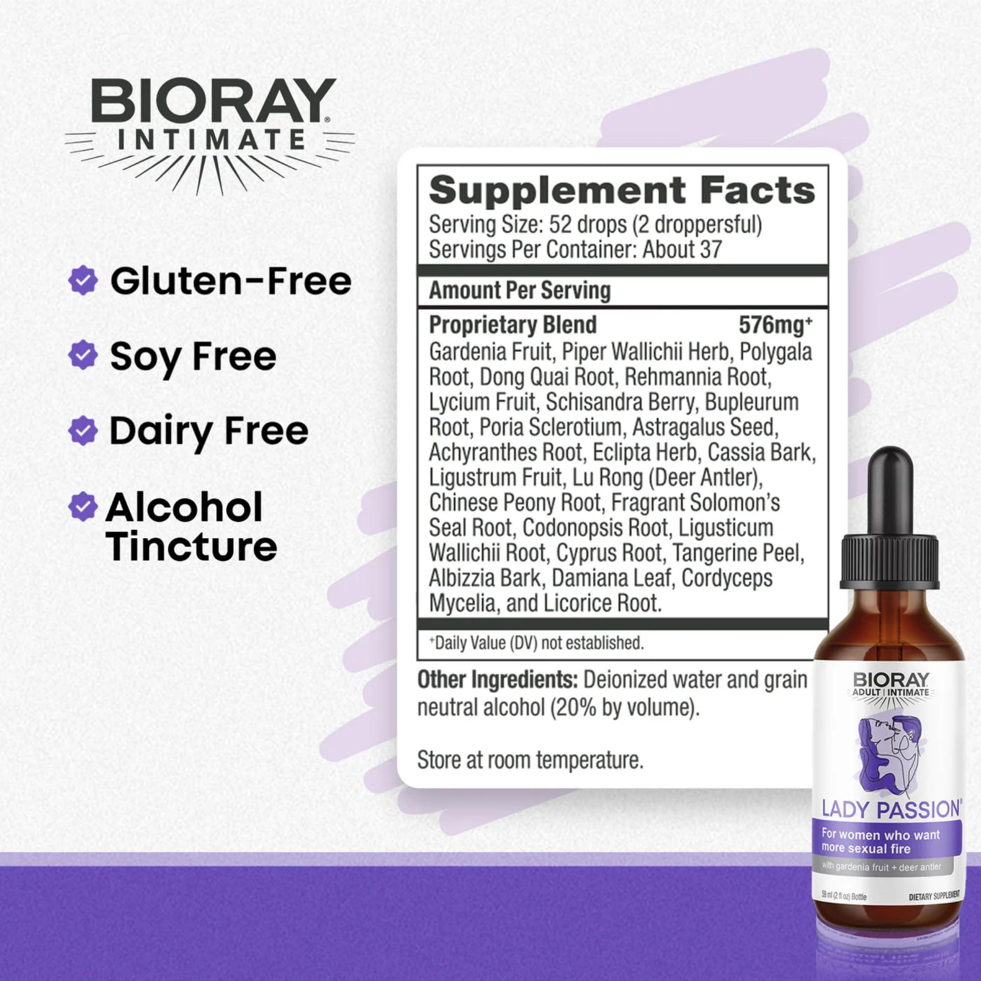 BIORAY BIORAY Intimate Lady Passion - 2 fl oz - Female Energizing Tonic - Non-GMO, Gluten Free