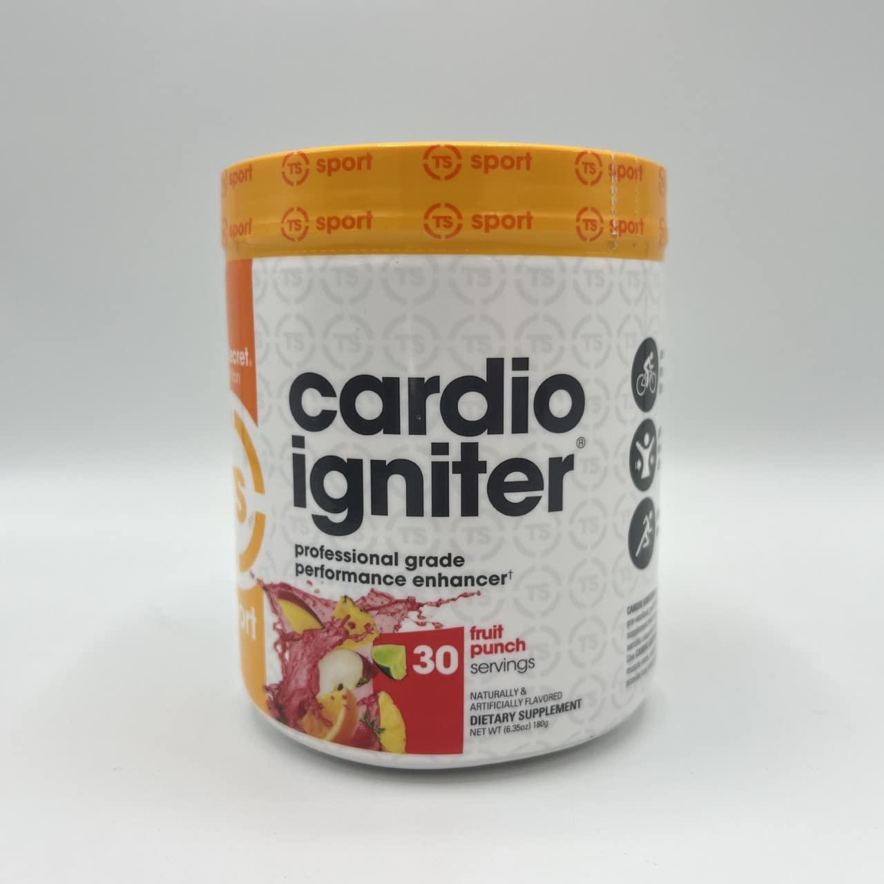 Top Secret Nutrition Top Secret Nutrition Cardio Igniter Pre-workout Supplement with Beta-alanine, L-Carnitine, and Red Beet Extract, 6.35 oz. (180g), (30 Servings) Fruit Punch