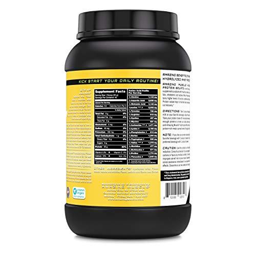 Amazing Nutrition Amazing Muscle Ultra Pure Hydrolyzed Whey Protein Isolate * Supports Lean Muscle Growth & Rapid Recovery (Banana)