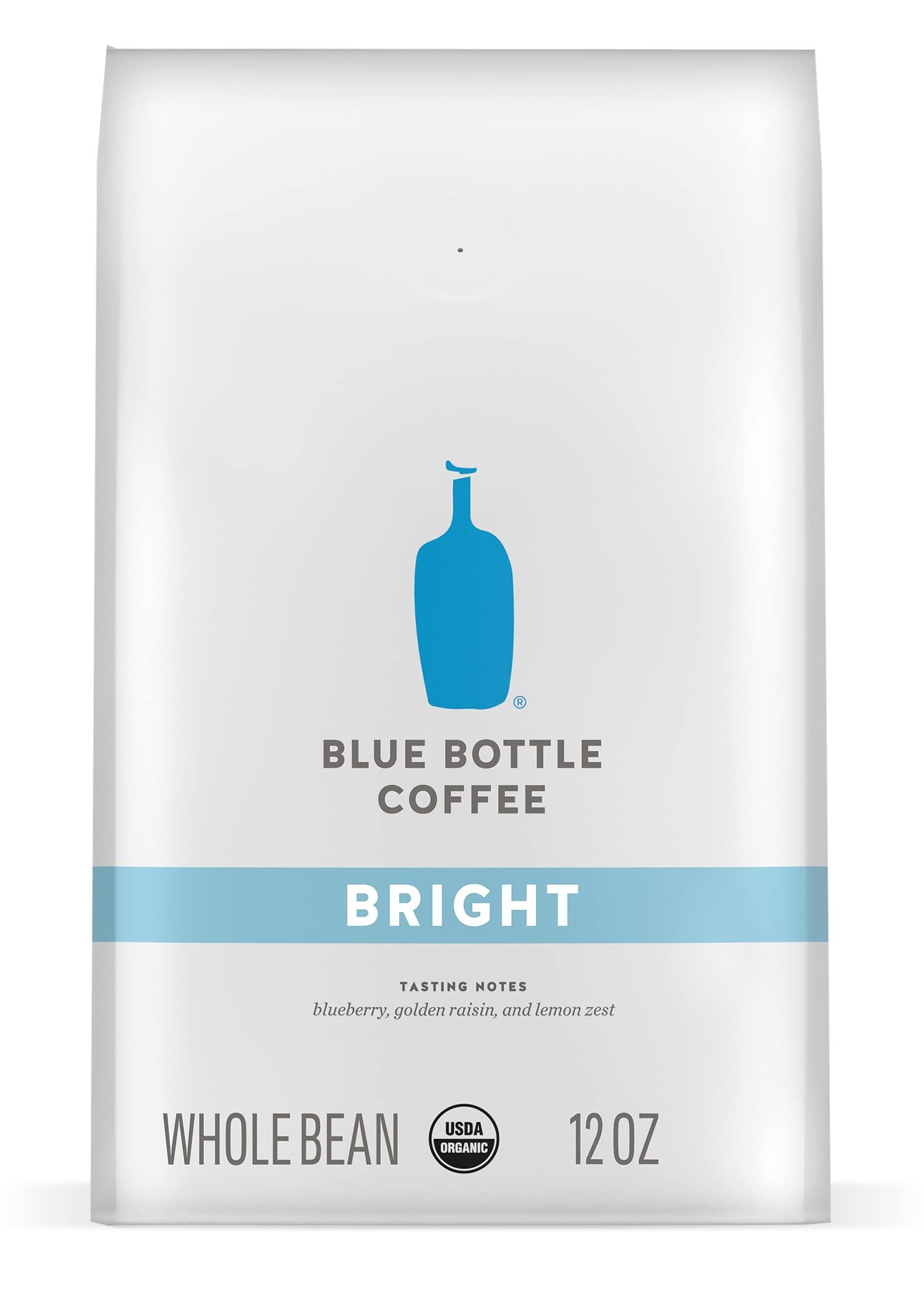 Blue Bottle Coffee Blue Bottle Whole Bean Organic Coffee, Bright, Light Roast, 12 Ounce Bag (Pack of 2)