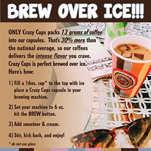 Crazy Cups Crazy Cups Flavored Ground Coffee, French Vanilla Creme, in 10 oz Bag, For Brewing Flavored Hot or Iced Coffee