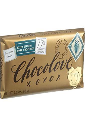 Chocolove Chocolove Xoxox - Premium Chocolate Bar - Dark Chocolate - Extra Strong - 3.2 oz Bars - Case of 12