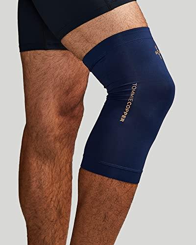 Tommie Copper Tommie Copper Core Compression Knee Sleeve, Unisex, Men & Women | 4D Stretch, Breathable Support for Muscle & Joint Stability - Dark Navy - X-Large